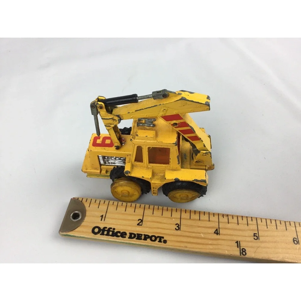 Vintage‎ Matchbox Super Kings Construction Tractor Yellow Truck